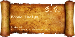 Banda Ibolya névjegykártya