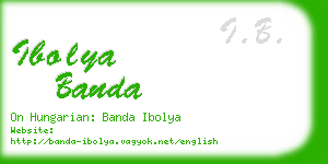 ibolya banda business card